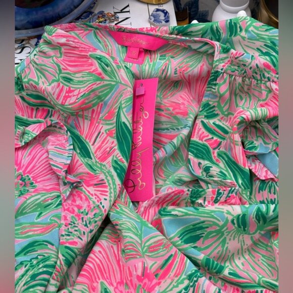 🆕 LILLY PULITZER 🧿 NWT Taviana Stretch Dress Coming in Hot Blue Horizon, Sz 12 - Picture 14 of 16